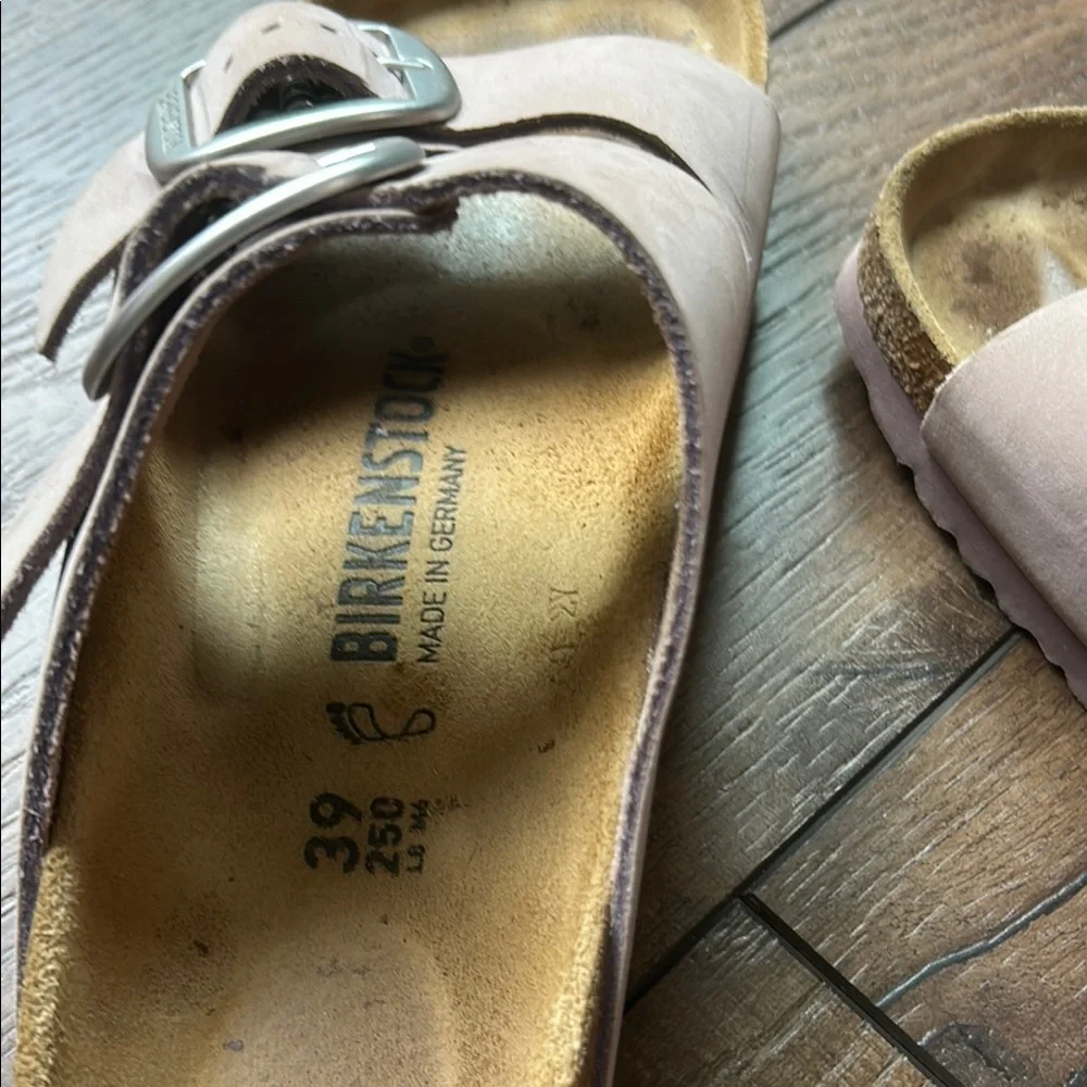 Birkenstock dusty lavender Arizona Sandals with Silver Buckles - Picture 2 of 4